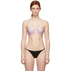 Fleur du Mal Purple PVC Demi Bra Wisteria Purple 34B
